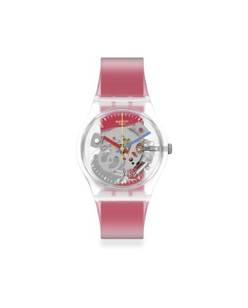 SWATCH CLEARLY RED STRIPED - GE292